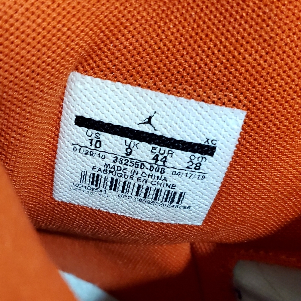 Nike Air Jordan 1 Retro High 2010 Spice Wolf Grey Men's 14 Orange 332550-006 - Picture 6 of 8